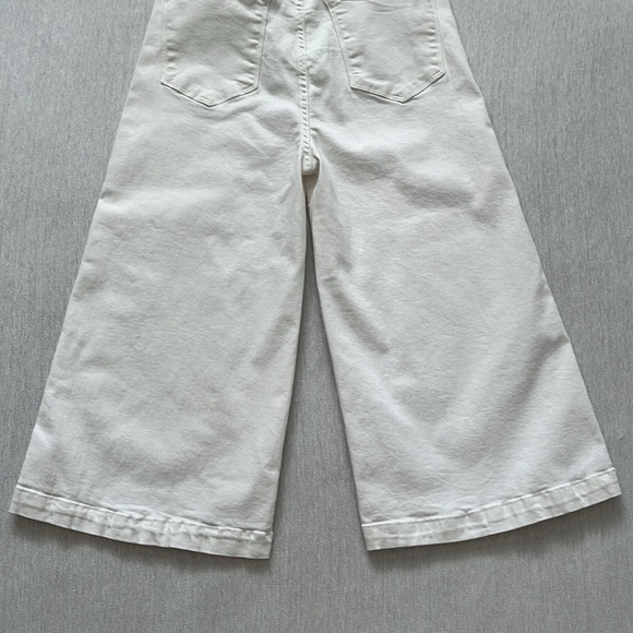 Frame Denim Le Gaucho, high rise, wide, crop, white denim jeans size 27 - Picture 10 of 13